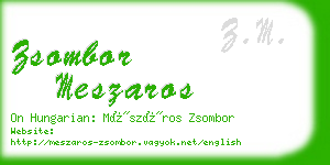 zsombor meszaros business card
